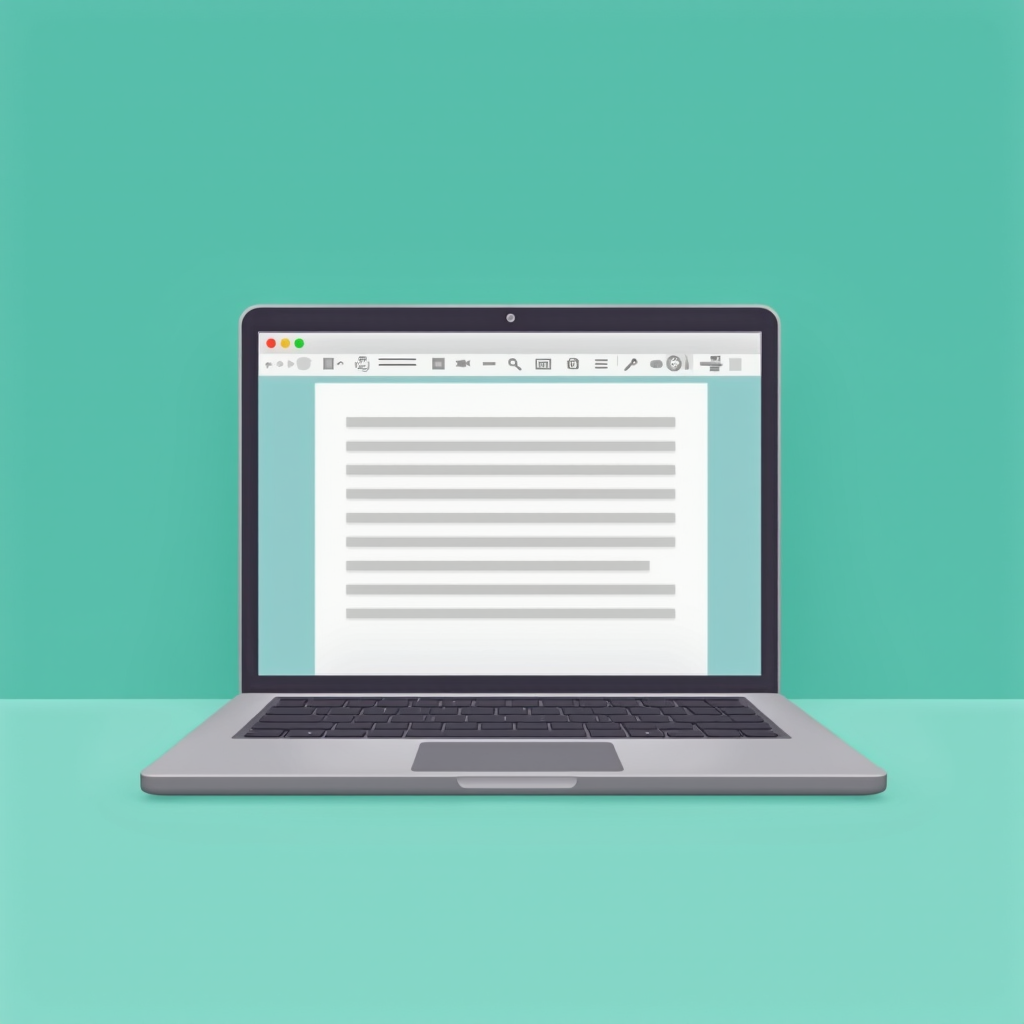 Laptop on a turquoise background